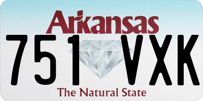 AR license plate 751VXK