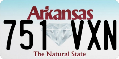 AR license plate 751VXN