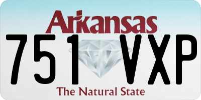 AR license plate 751VXP