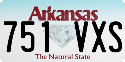 AR license plate 751VXS