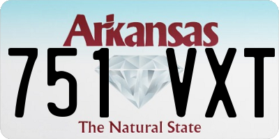 AR license plate 751VXT
