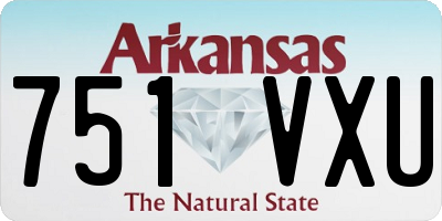AR license plate 751VXU