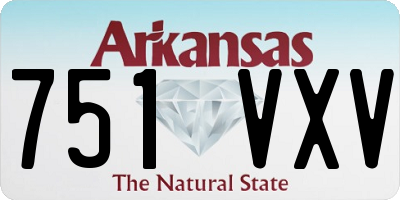 AR license plate 751VXV