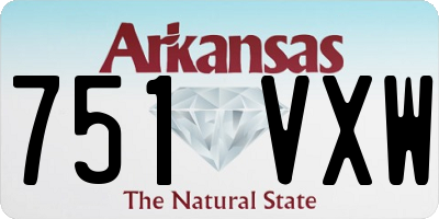 AR license plate 751VXW