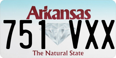 AR license plate 751VXX