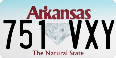 AR license plate 751VXY