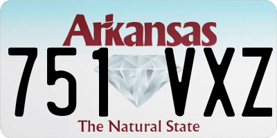 AR license plate 751VXZ