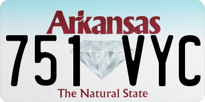 AR license plate 751VYC