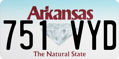 AR license plate 751VYD