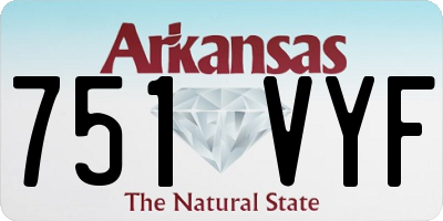 AR license plate 751VYF