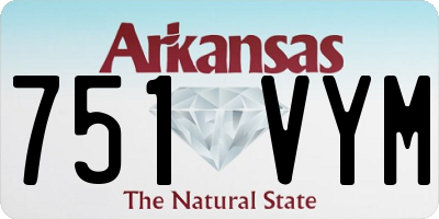 AR license plate 751VYM