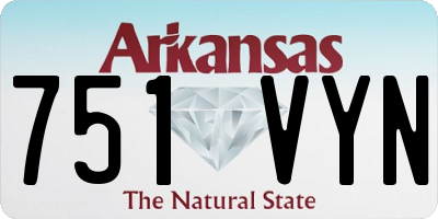 AR license plate 751VYN
