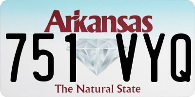 AR license plate 751VYQ