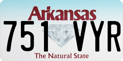 AR license plate 751VYR