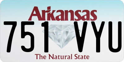 AR license plate 751VYU