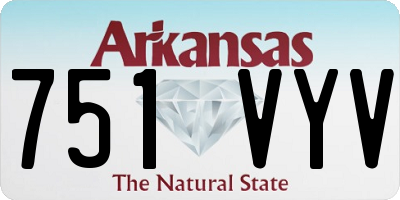 AR license plate 751VYV