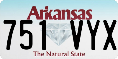 AR license plate 751VYX
