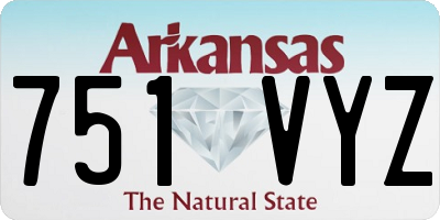 AR license plate 751VYZ