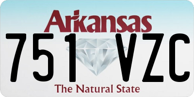 AR license plate 751VZC