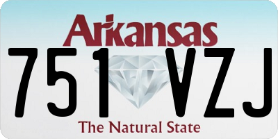 AR license plate 751VZJ