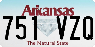 AR license plate 751VZQ