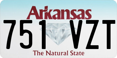 AR license plate 751VZT