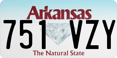 AR license plate 751VZY