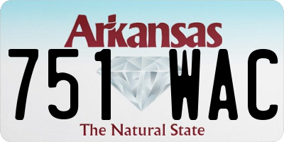 AR license plate 751WAC