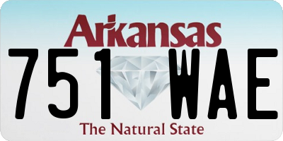 AR license plate 751WAE