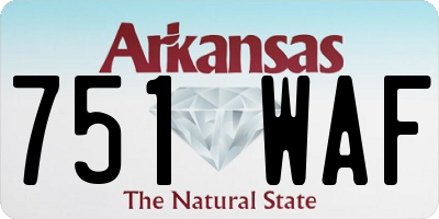AR license plate 751WAF