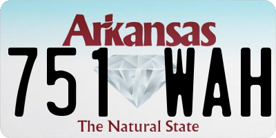 AR license plate 751WAH