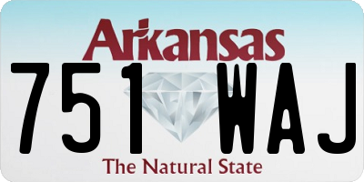 AR license plate 751WAJ