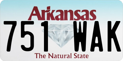 AR license plate 751WAK