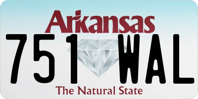 AR license plate 751WAL