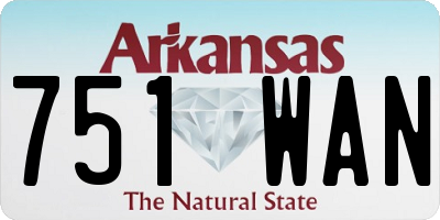 AR license plate 751WAN