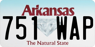 AR license plate 751WAP