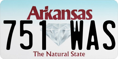 AR license plate 751WAS