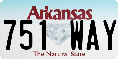 AR license plate 751WAY