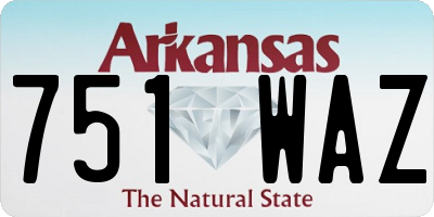 AR license plate 751WAZ