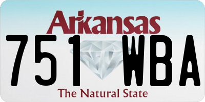 AR license plate 751WBA