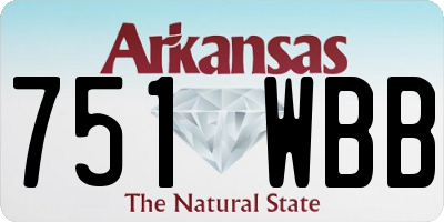 AR license plate 751WBB