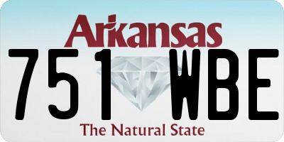AR license plate 751WBE
