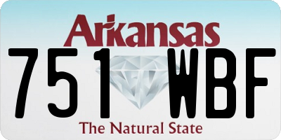 AR license plate 751WBF