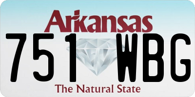 AR license plate 751WBG