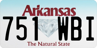 AR license plate 751WBI