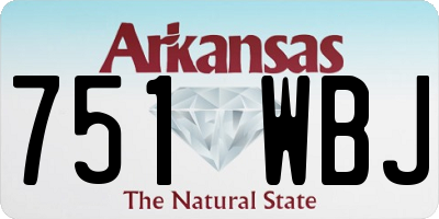 AR license plate 751WBJ