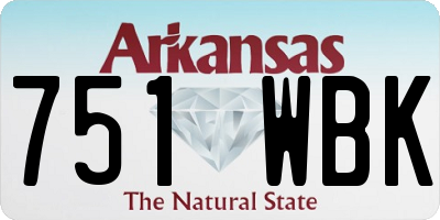 AR license plate 751WBK