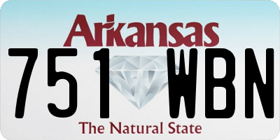 AR license plate 751WBN