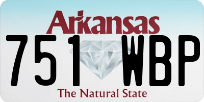 AR license plate 751WBP
