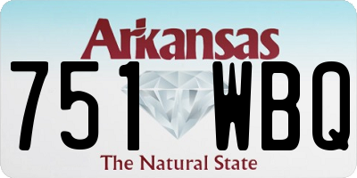 AR license plate 751WBQ